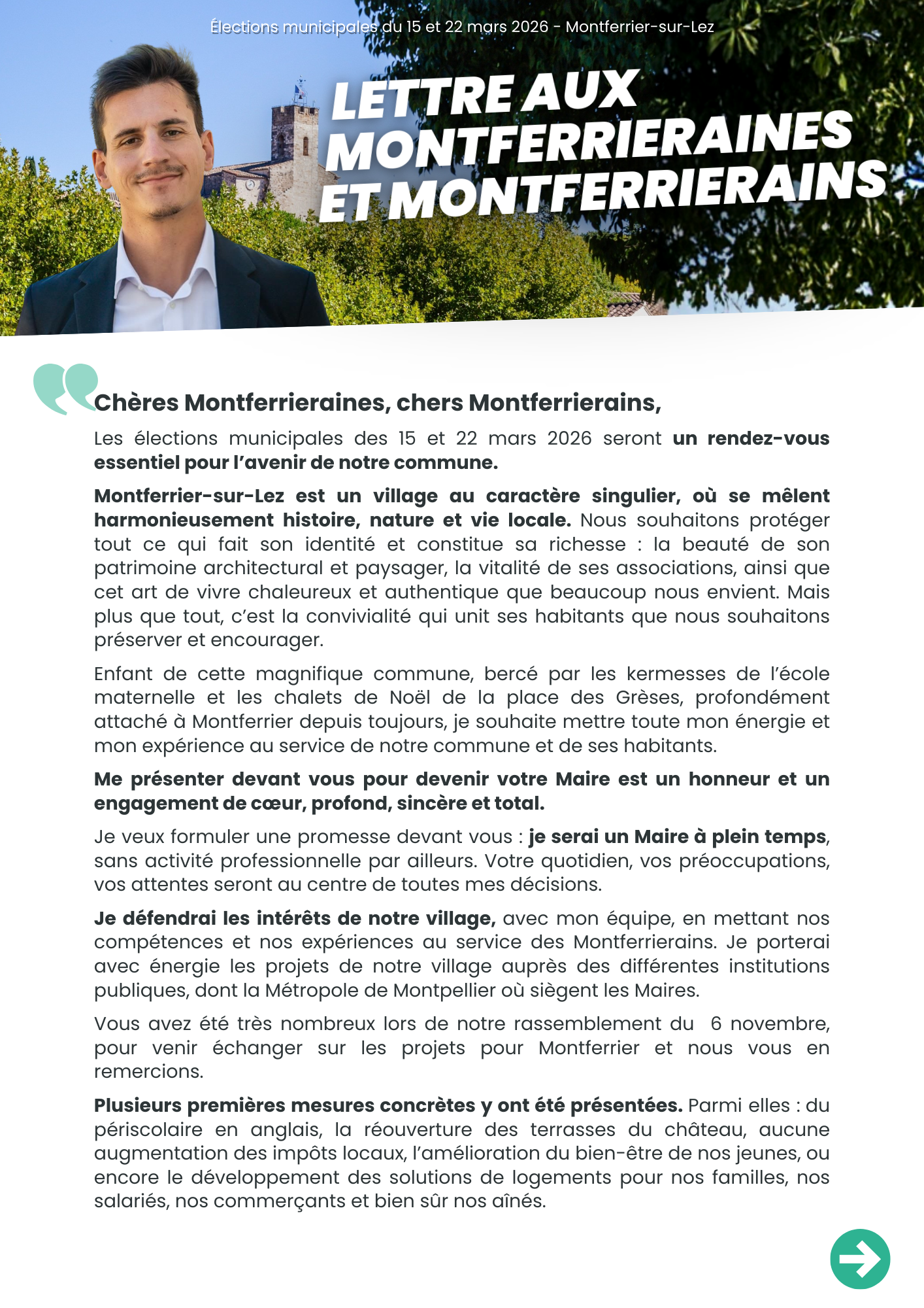 Lettres aux Montferrieraines et Montferrierains