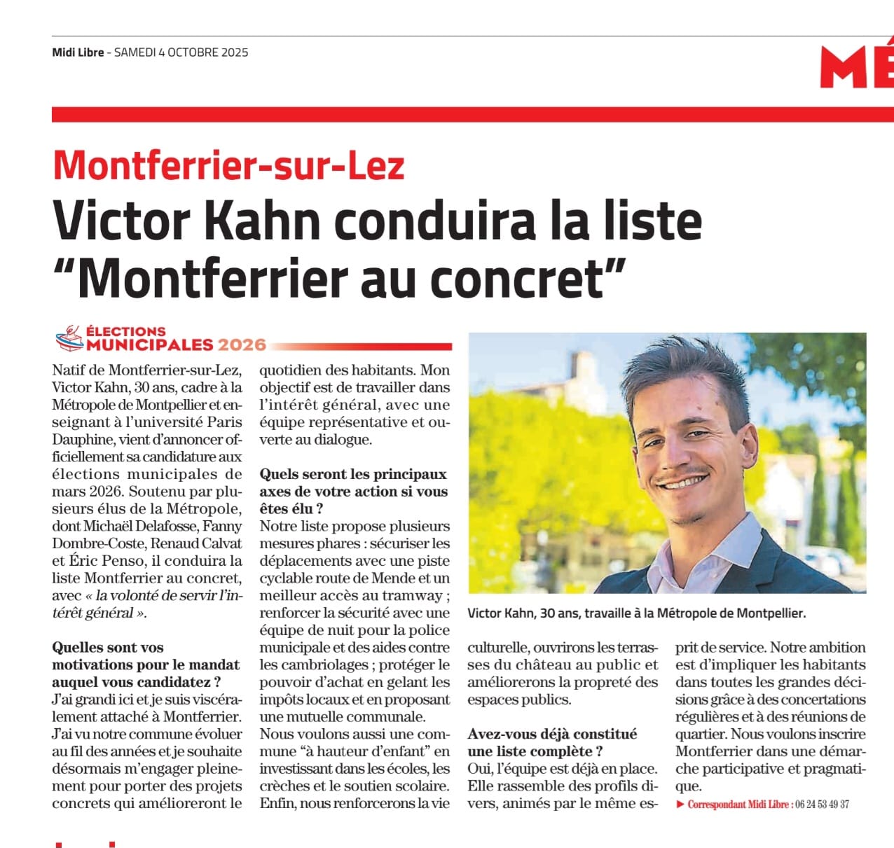 Article dans Midi Libre