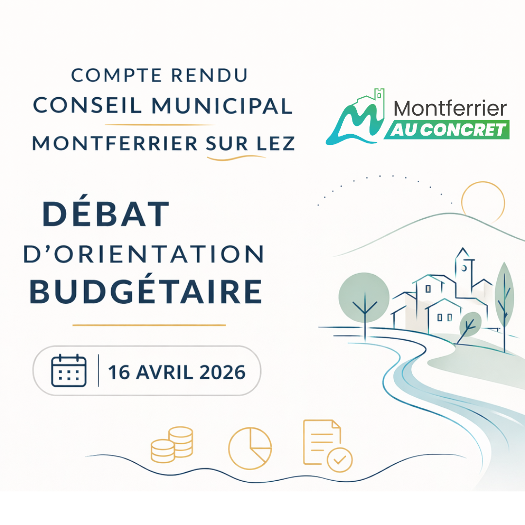 Compte rendu du Conseil municipal – Débat d&rsquo;Orientation Budgétaire du Jeudi 16 avril 2026