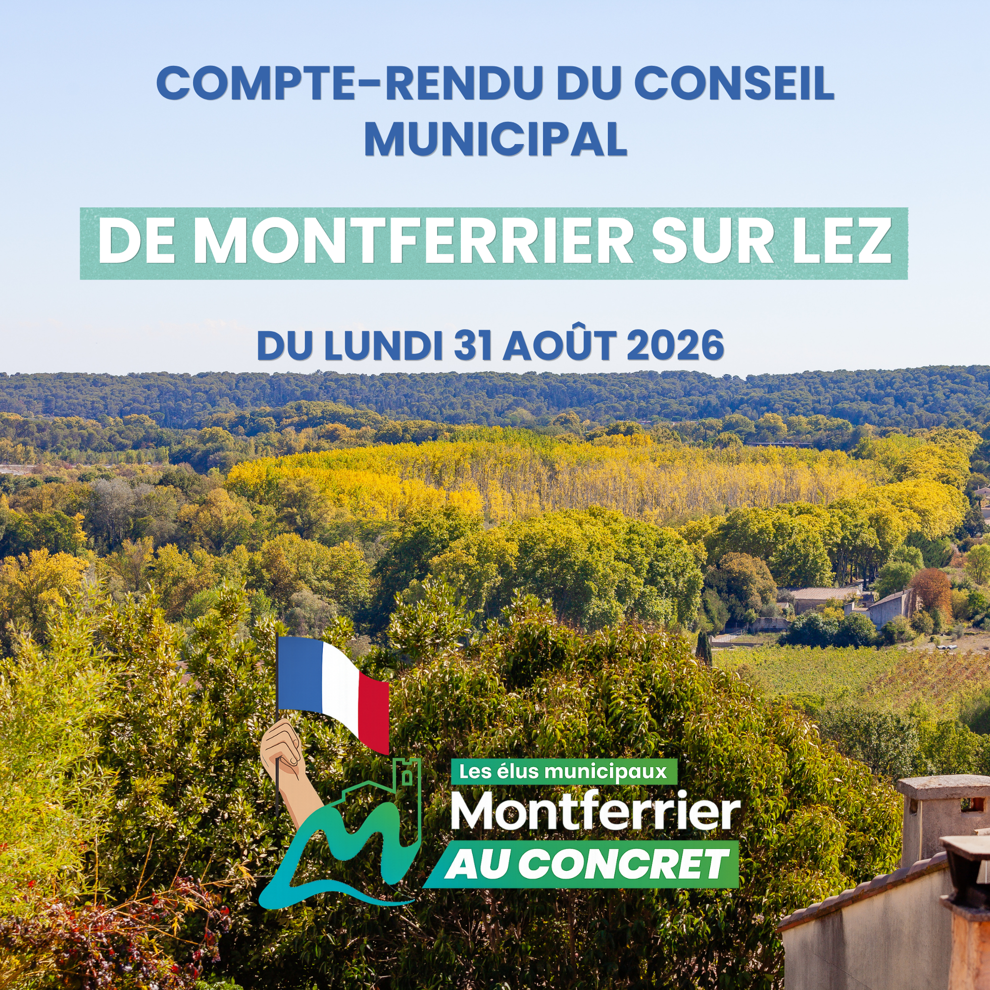 Compte-rendu du conseil municipal du 31 aout 2026